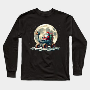 Christmas Santa at Moon Long Sleeve T-Shirt